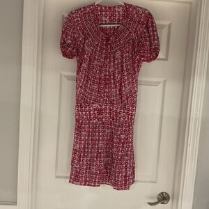 Poupette St. Barth Red and White Mini Dress